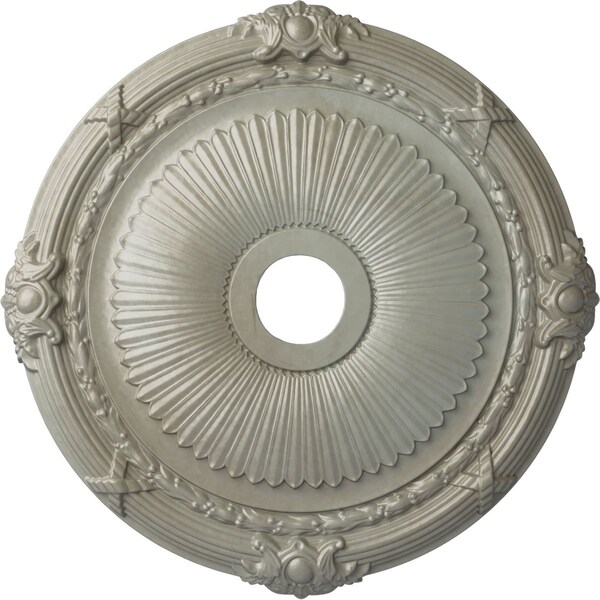Ekena Millwork Heaton Ceiling Medallion (Fits Canopies up to 6 1/2"), 27 1/2"OD x 3 7/8"ID x 2 1/4"P, Flash Gold CM27HEFLS - main